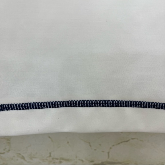 Lands End White Rash Guard Short Sleeve Swim Shirt - Picture 5 of 8